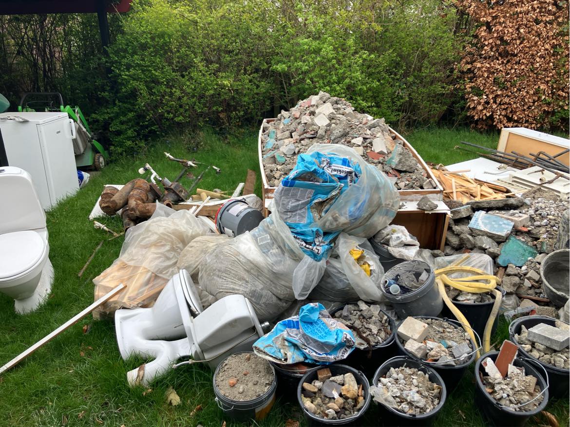 Fjerne affald fra renovering