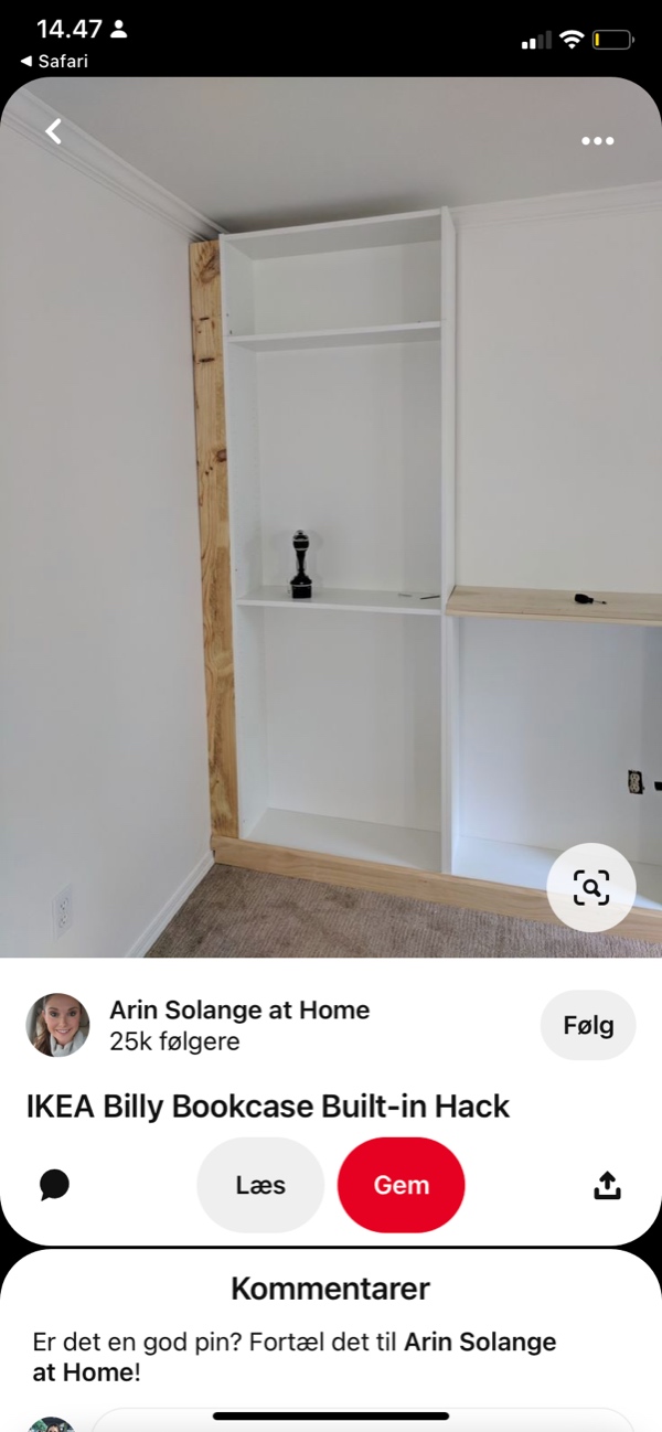 Hjælp søges til indbygget-skab projekt