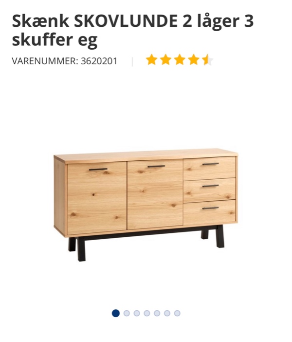 Samling af skænk og skoskab