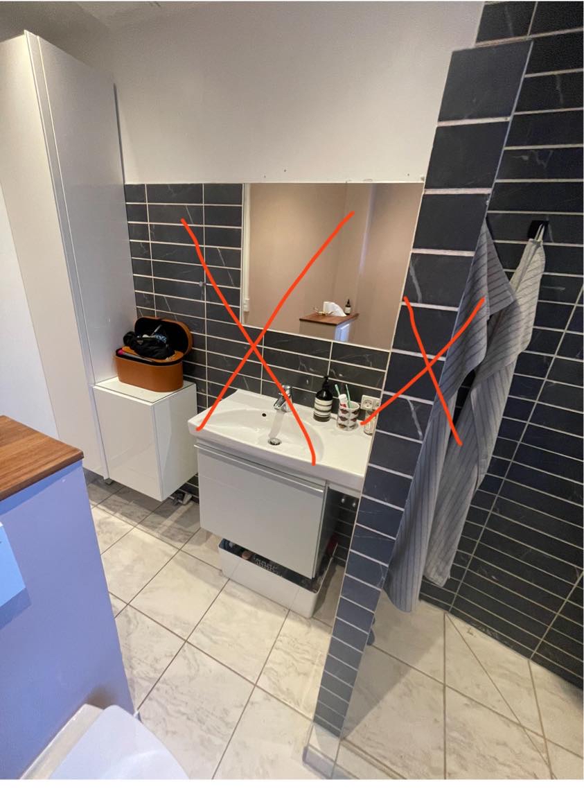 Nedrivning af brusevæg i gasbeton