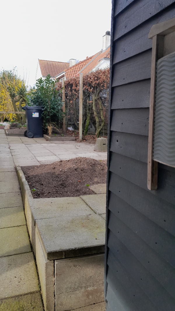 Fliselægning i have