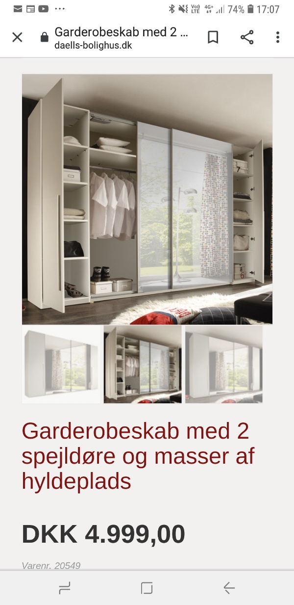 Daells bolighus gaderobeskabe skal samles