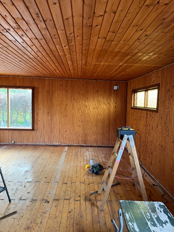 Maling af loft og vægge i 2-værelses kolonihave