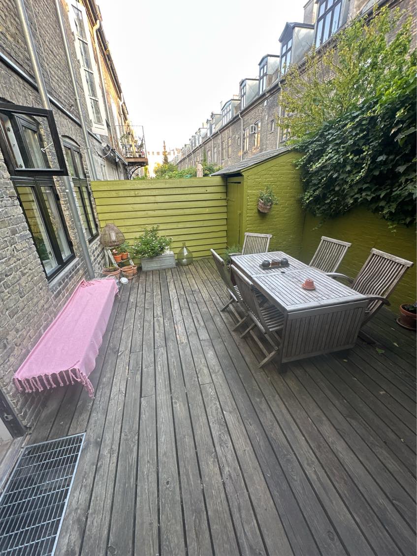 Lave ny terrasse i kartoffelrække baggård 24kvm