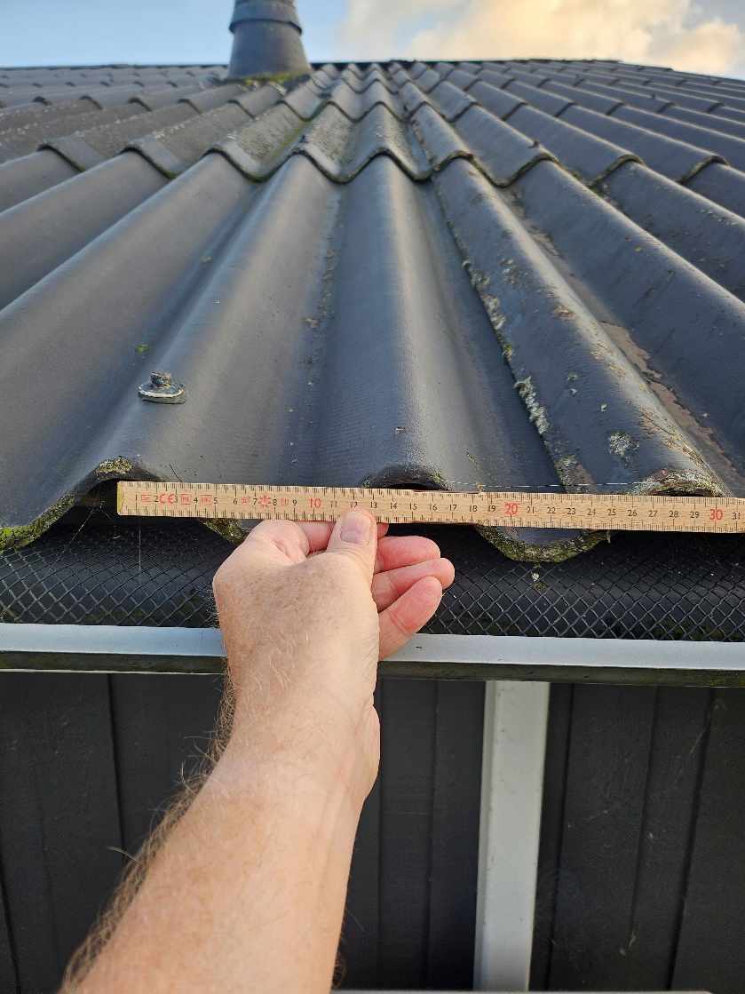 Tætning af tagrygning på eternittag