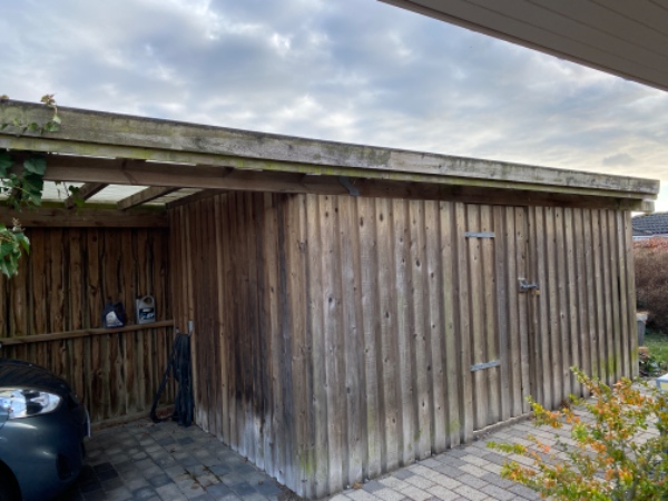 Skift af plasttag og sternbrædder på carport