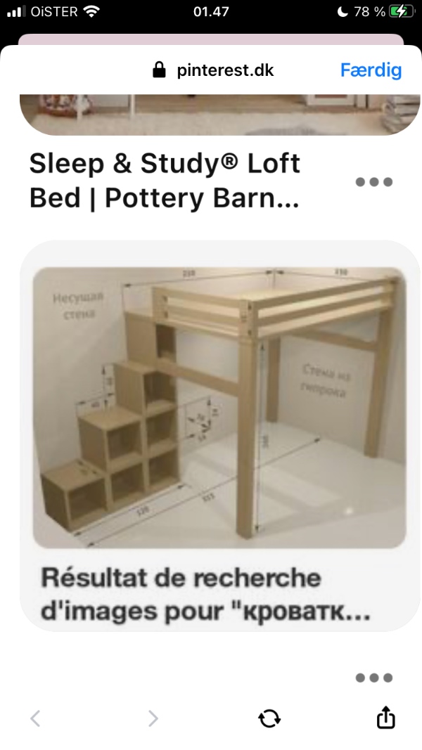 Bygget en halvhøj sengeramme til madras på 160x200 cm