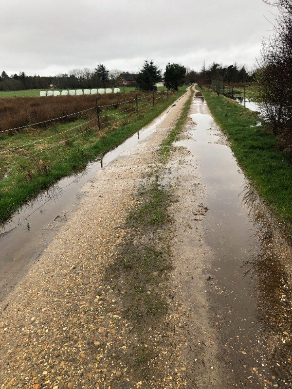 Opfilling af grusvej