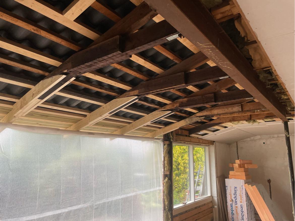 Opsætning af forskaling og gips loft/væg