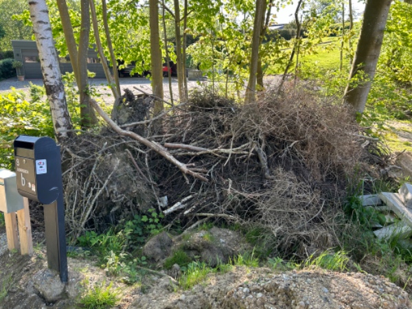 Haveaffaldsbortskaffelse: Grene og blade