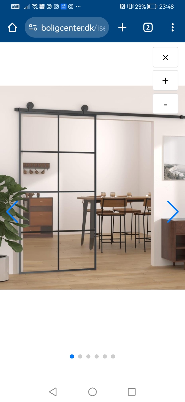 Opsætning er skydedør