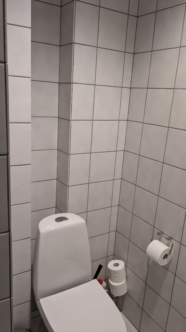 38 m2 badeværelse, påført microcement.
