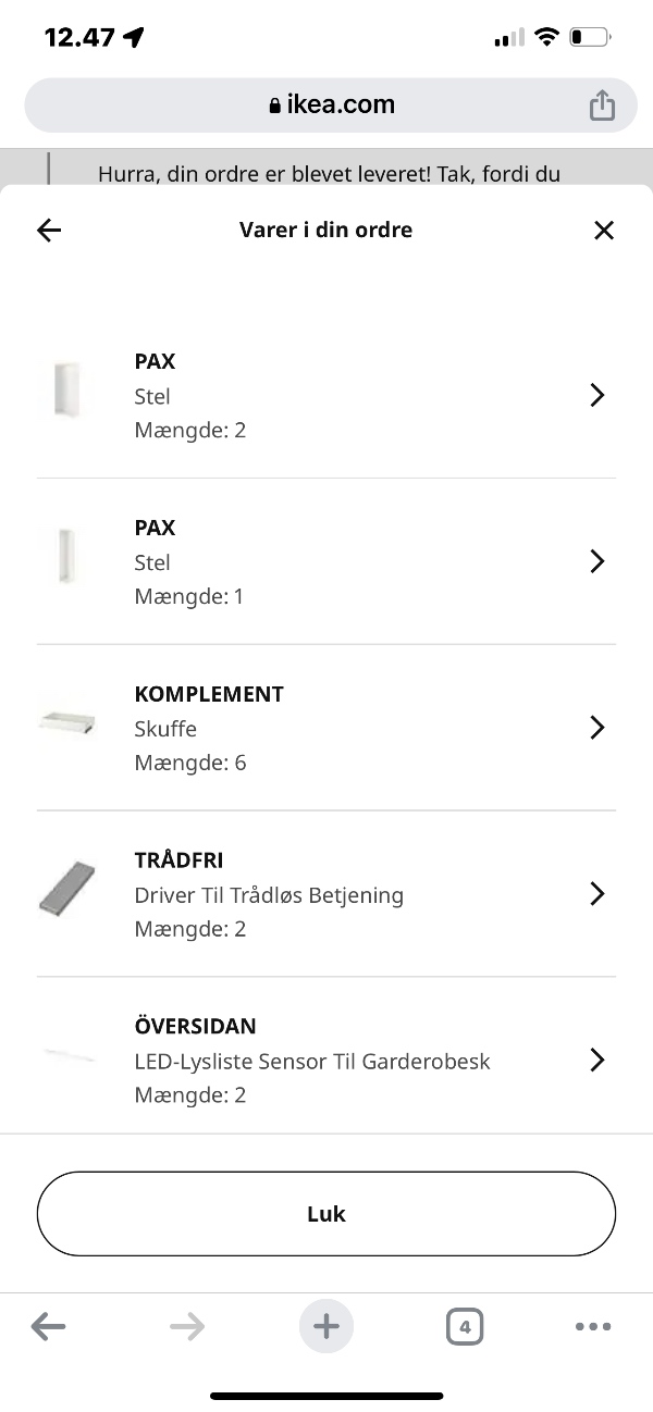 Samling en ikea skab