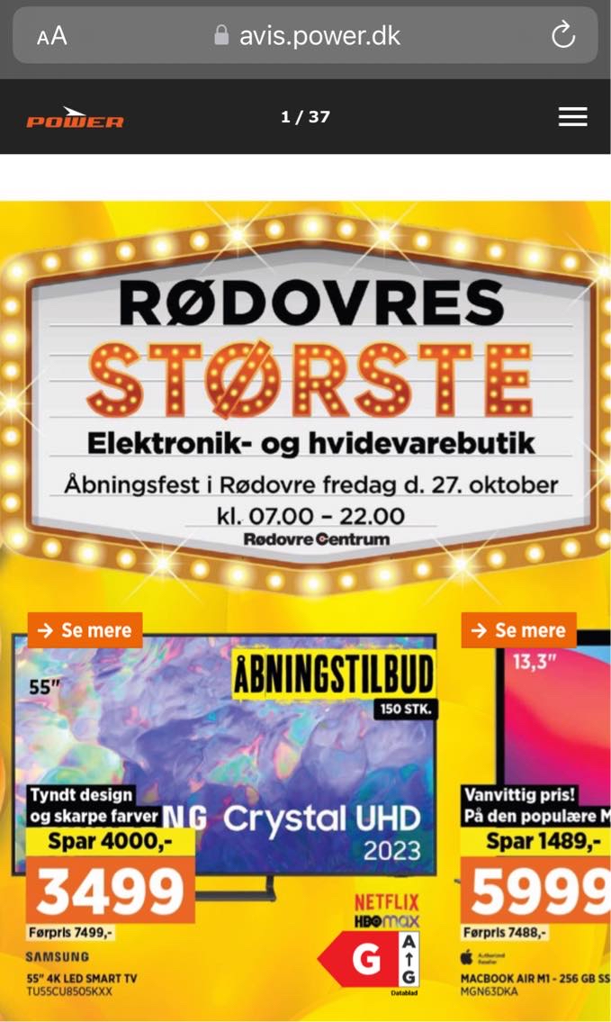 Købe, hente og bringe et fladskærms TV på Køtilbud