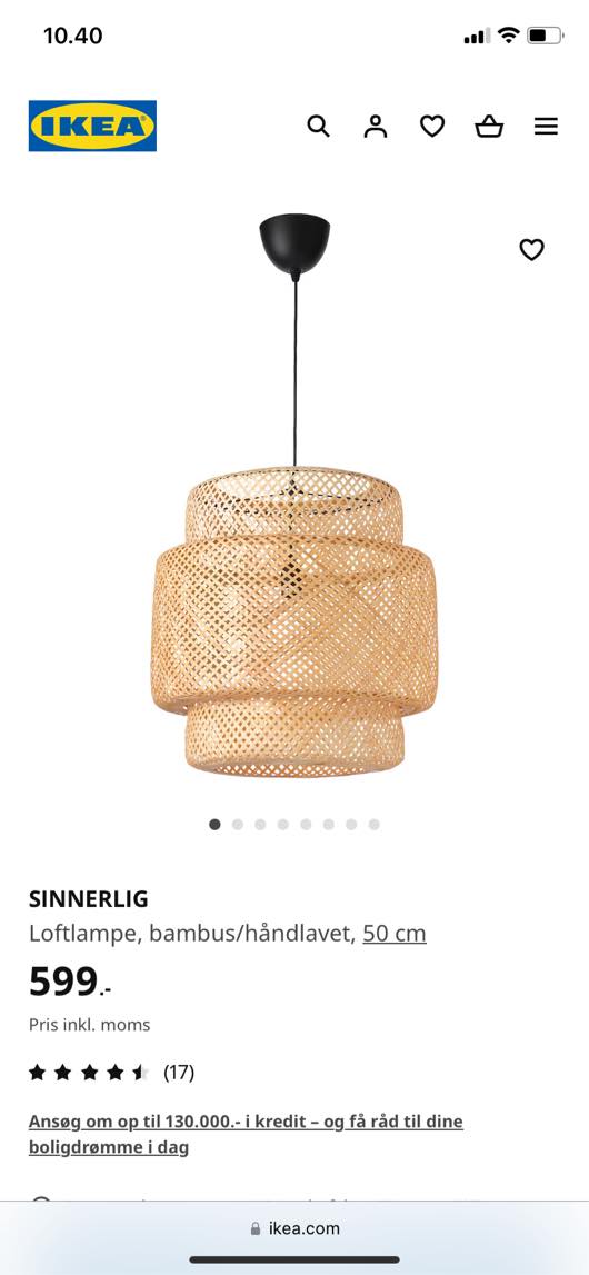Opsætning af en lampe