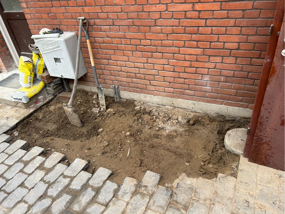 Belægning af holmegårdssten 4,5 kvm