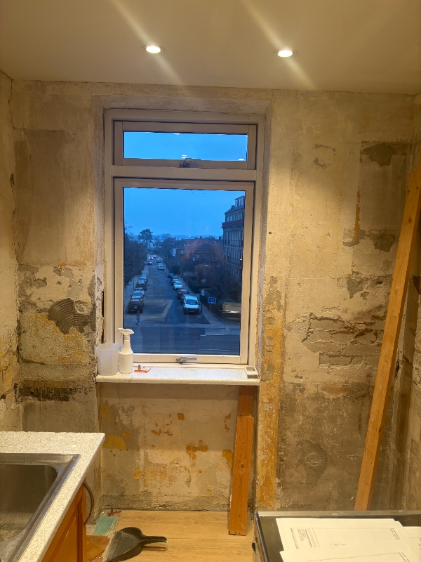 Pudsning af køkkenvægge