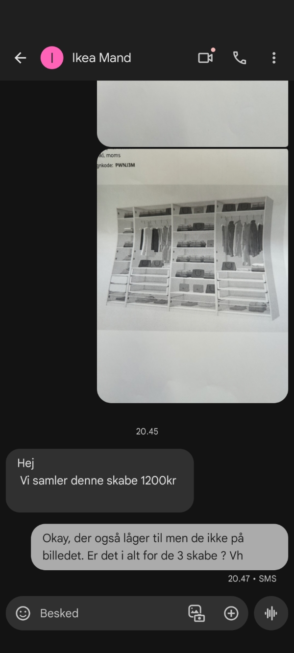 Samling af Ikea-skabe