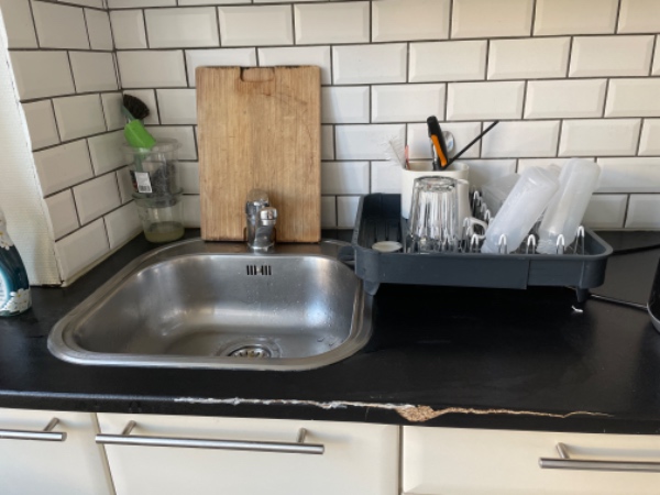 Udskiftning af køkkenbordplade