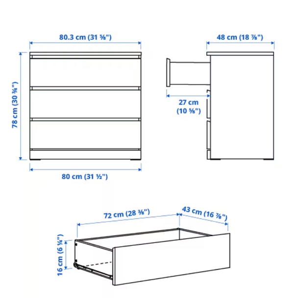 Samle 3 IKEA kommoder