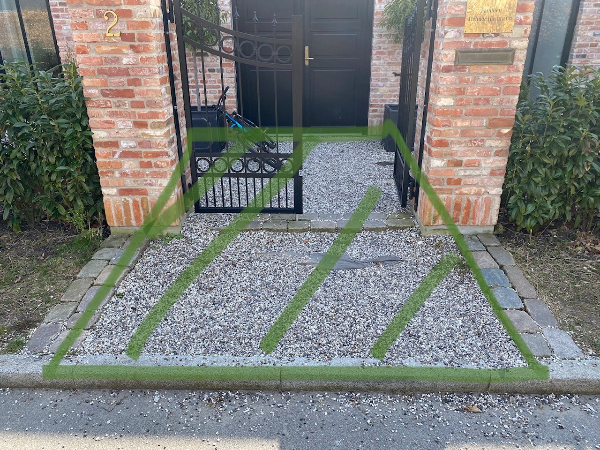 Lægning af ca. 10m2 sten