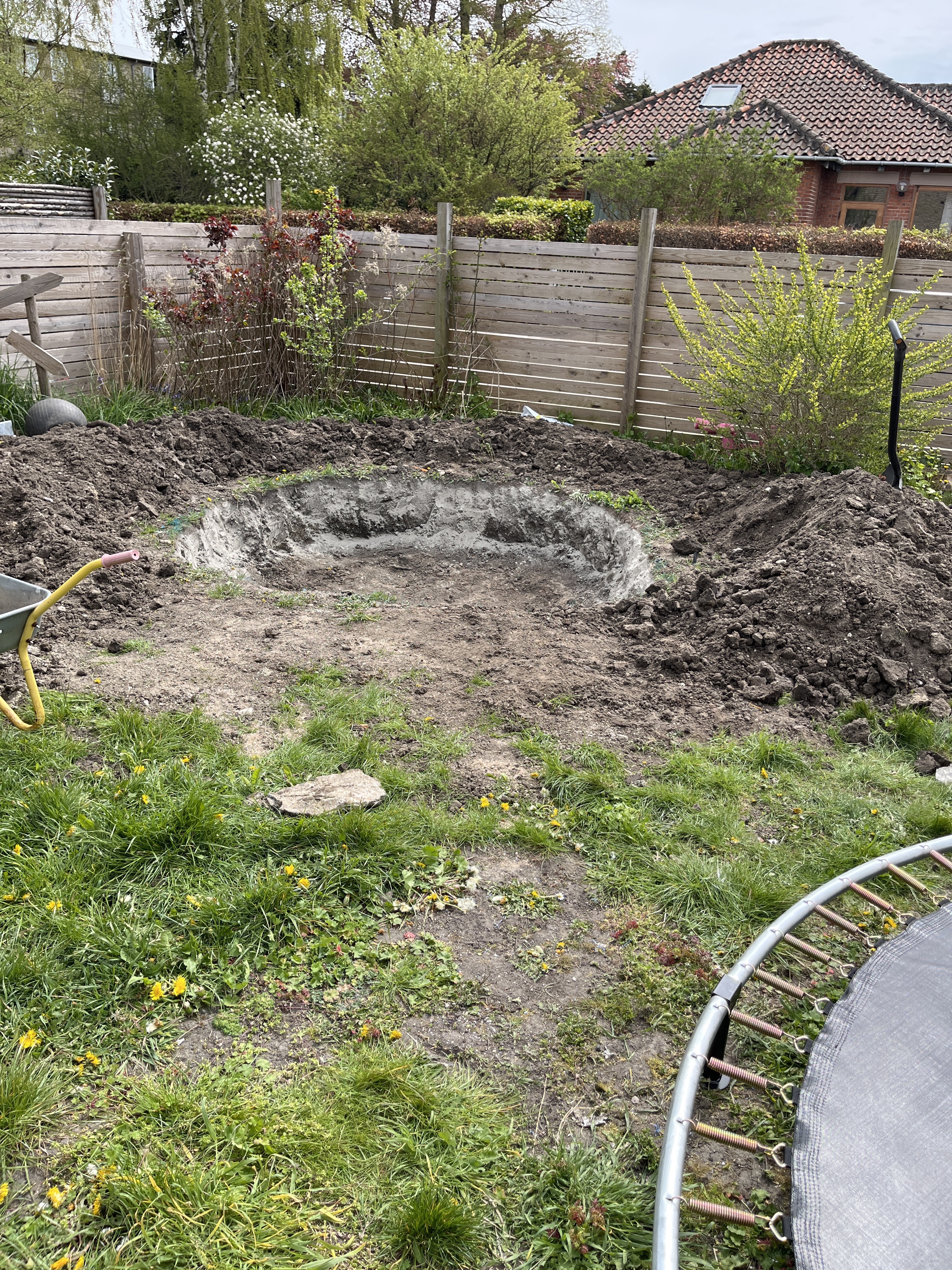 Flyttet jord til en bakke/bed