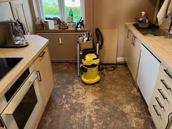 Lægge nyt gulv i køkken