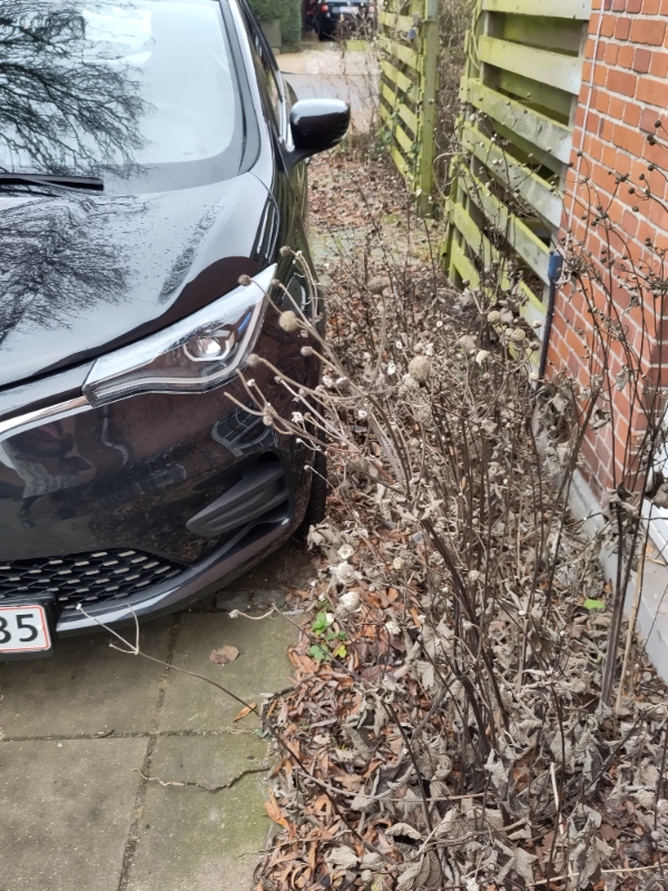 Lagt fliser i indkørsel