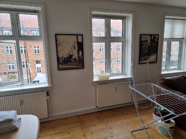 Samling af IKEA Billy-reoler og vinduespudsning