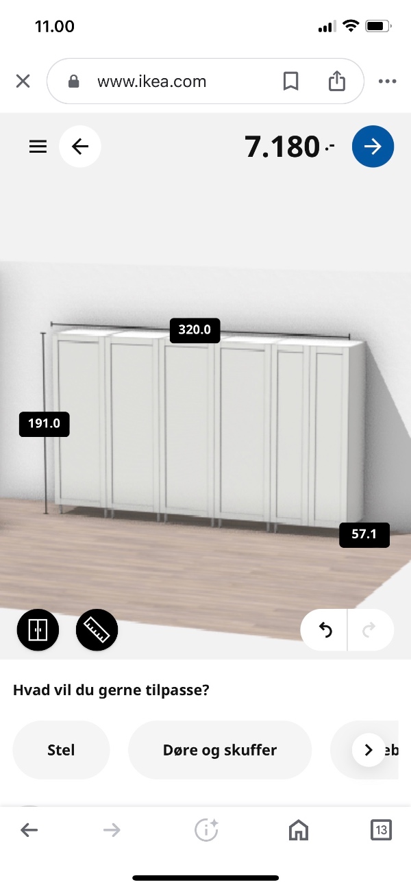 Samle skabe i kælder. Platsa. IKEA.