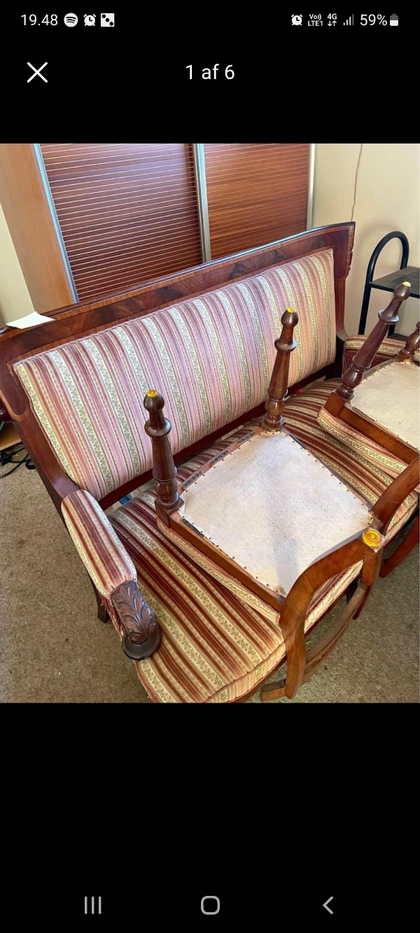 Hente gammel 2 mands sofa