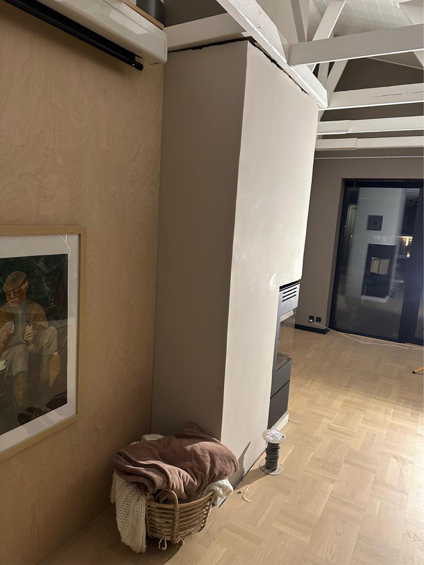 Opsætte klinker på skorsten