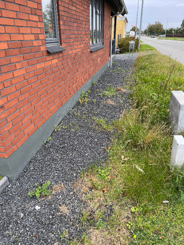 Lugning af grusareal