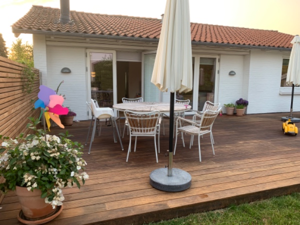 Slibning af træterrasse og læhegn