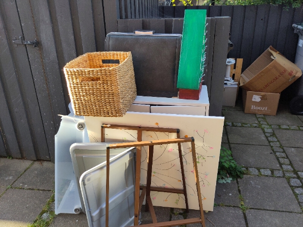 Køre skrald på lossepladsen