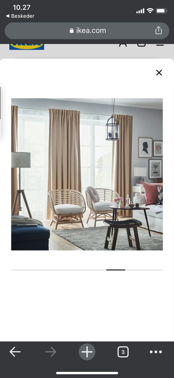 Hjælp til at montere gardiner i stuen og soveværelse