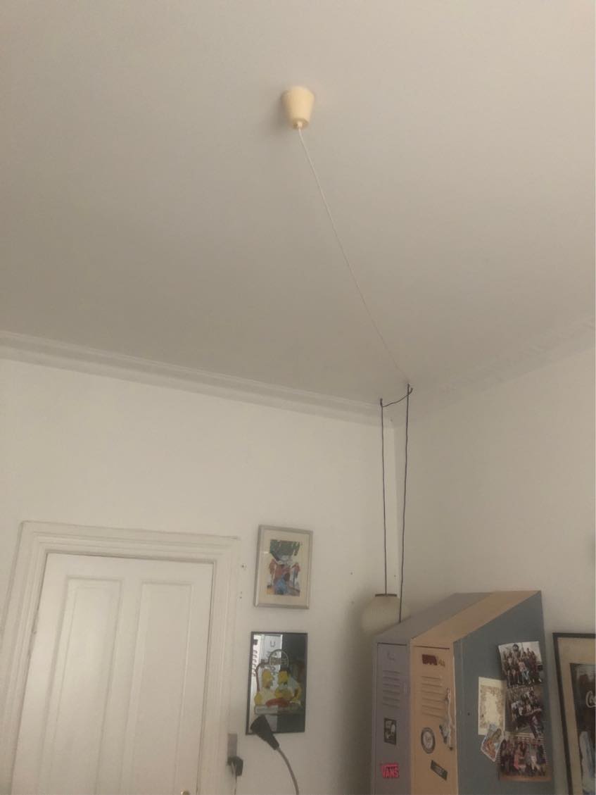 Jeg skal have hængt en lampe op