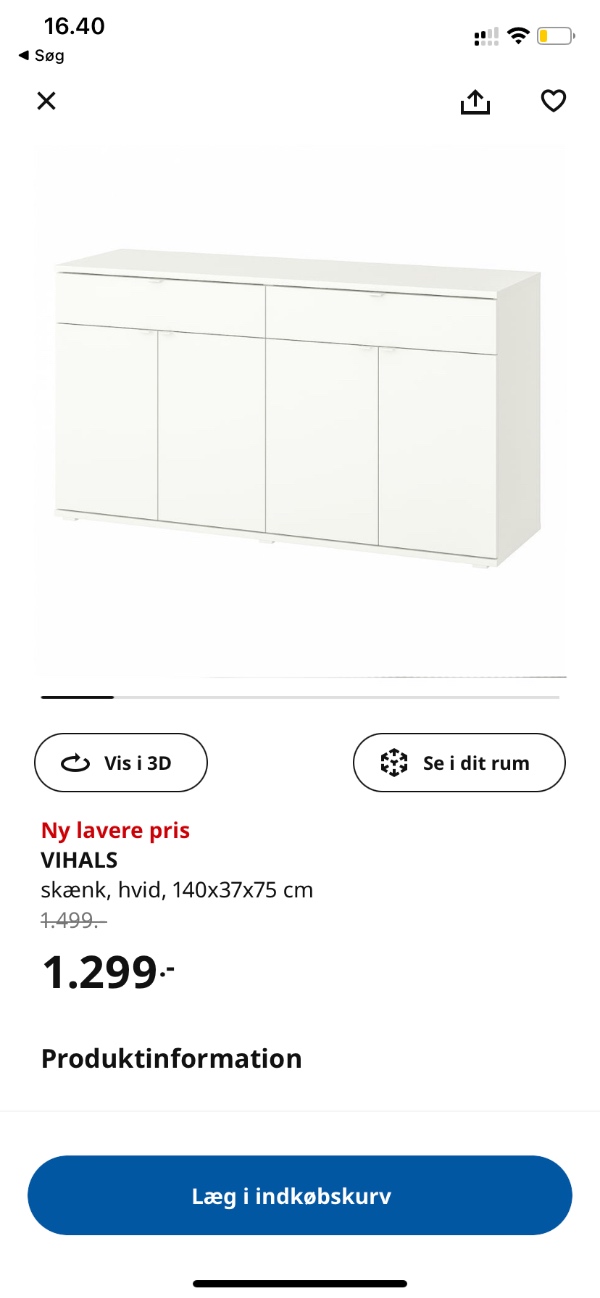 Montering sf en skænk og en kommode fra Ikea