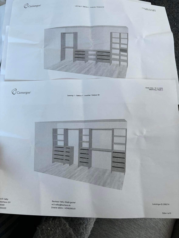Samling og montering af garderobeskabe fra Bauhaus