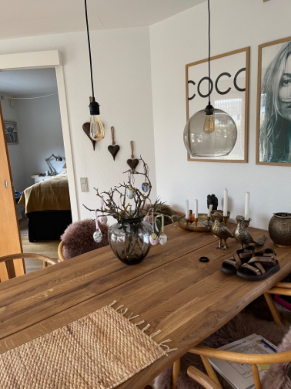 Skiftet ledning i en lampe ( længere) og hænge den op