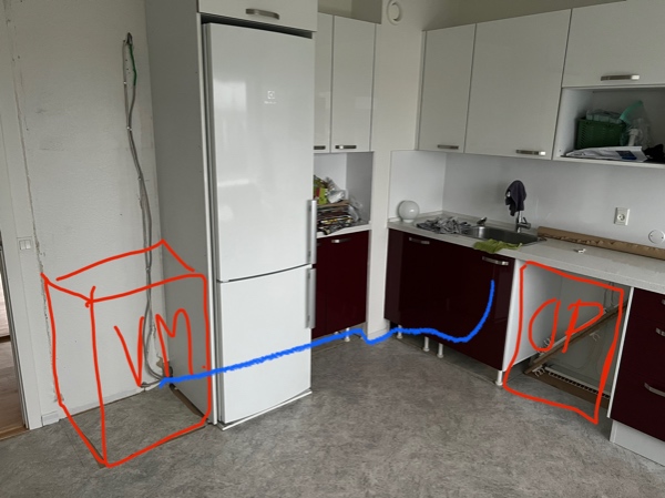 Tilslutning af opvaskemaskine, vaskemaskine