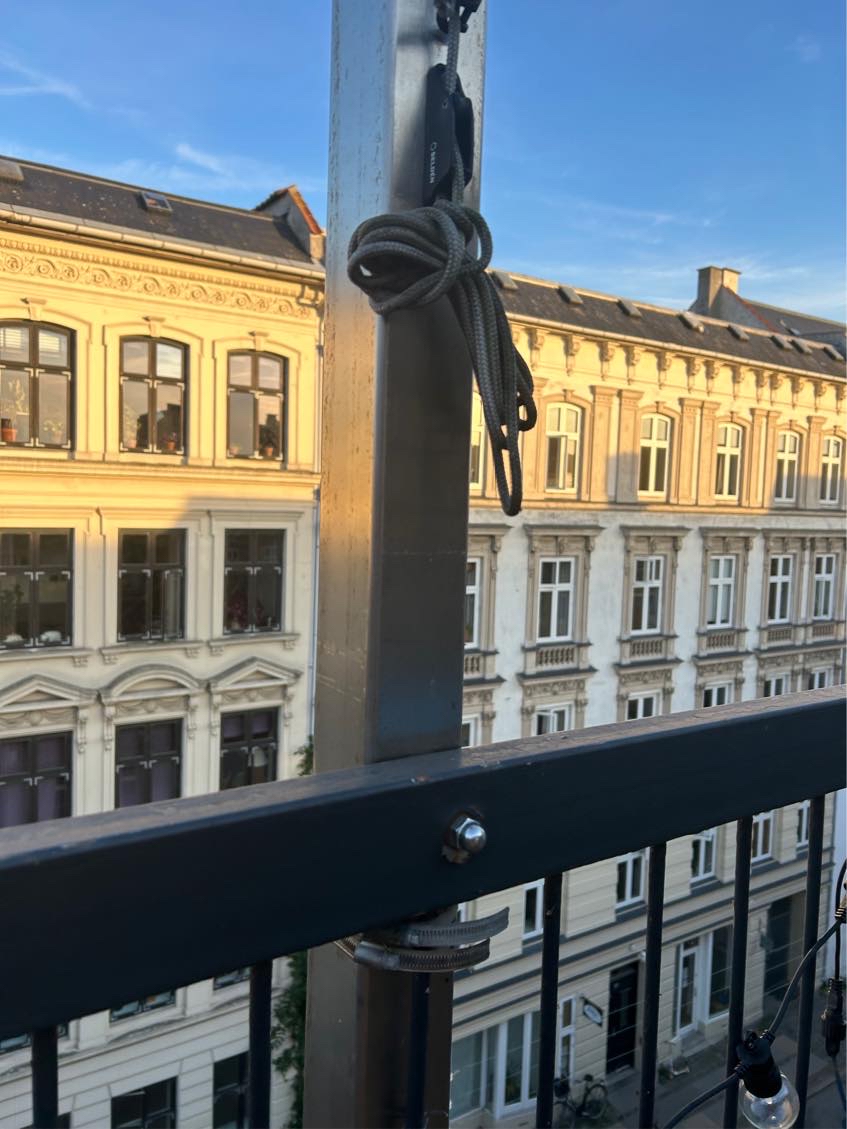 Afmontering af altansejl