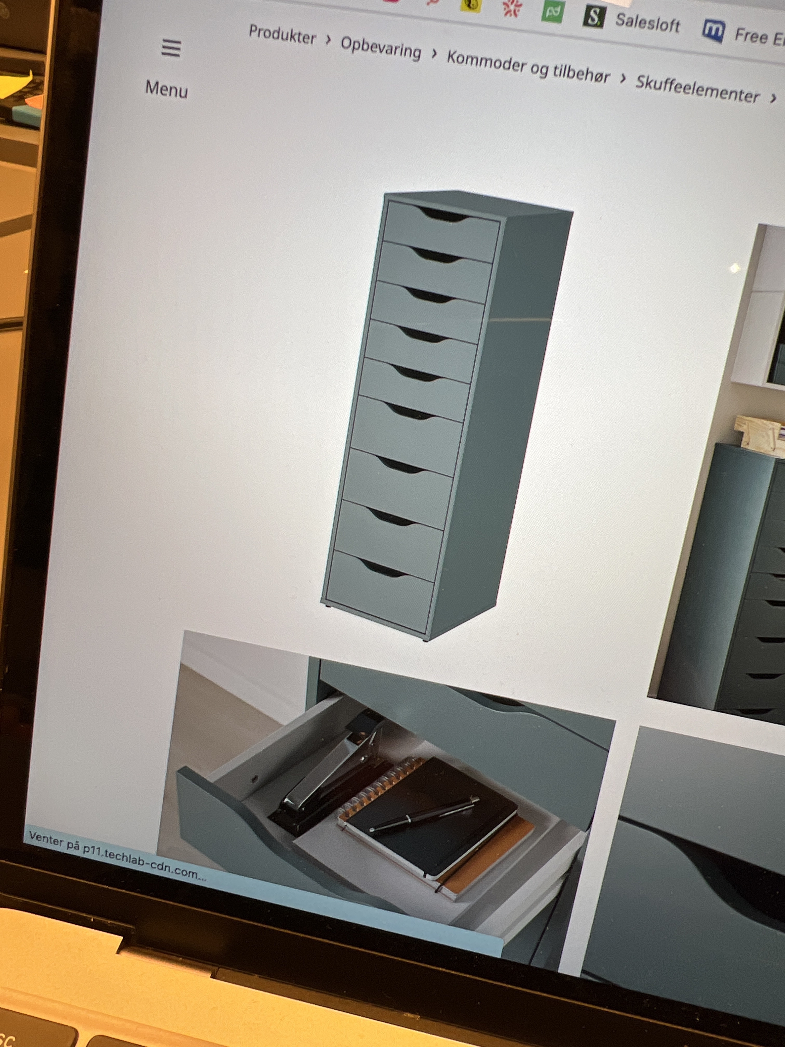 Samling af Ikea ALEX kommode