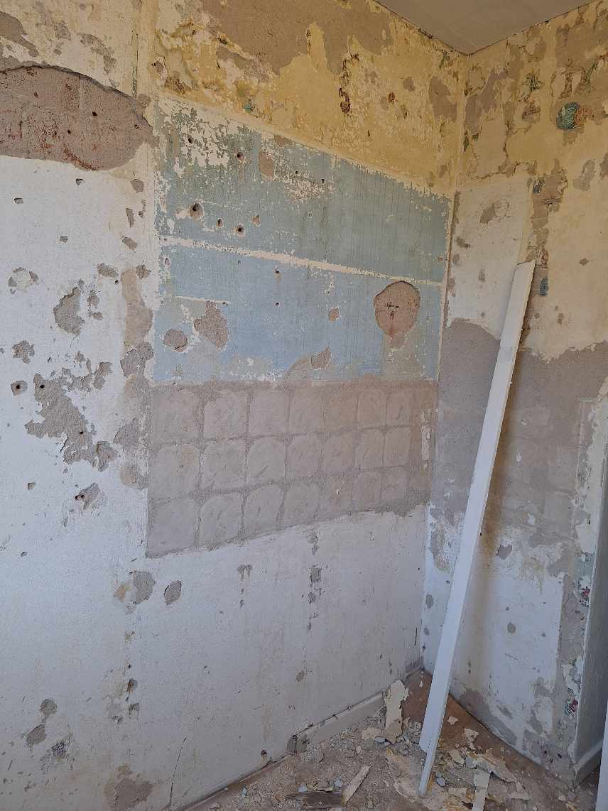 Benton spartel af køkken væg