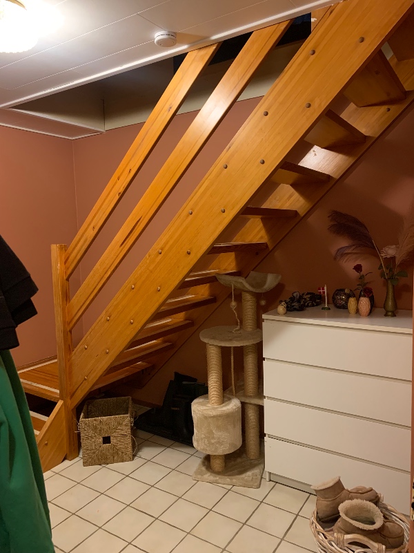 Slibning af trætrappe