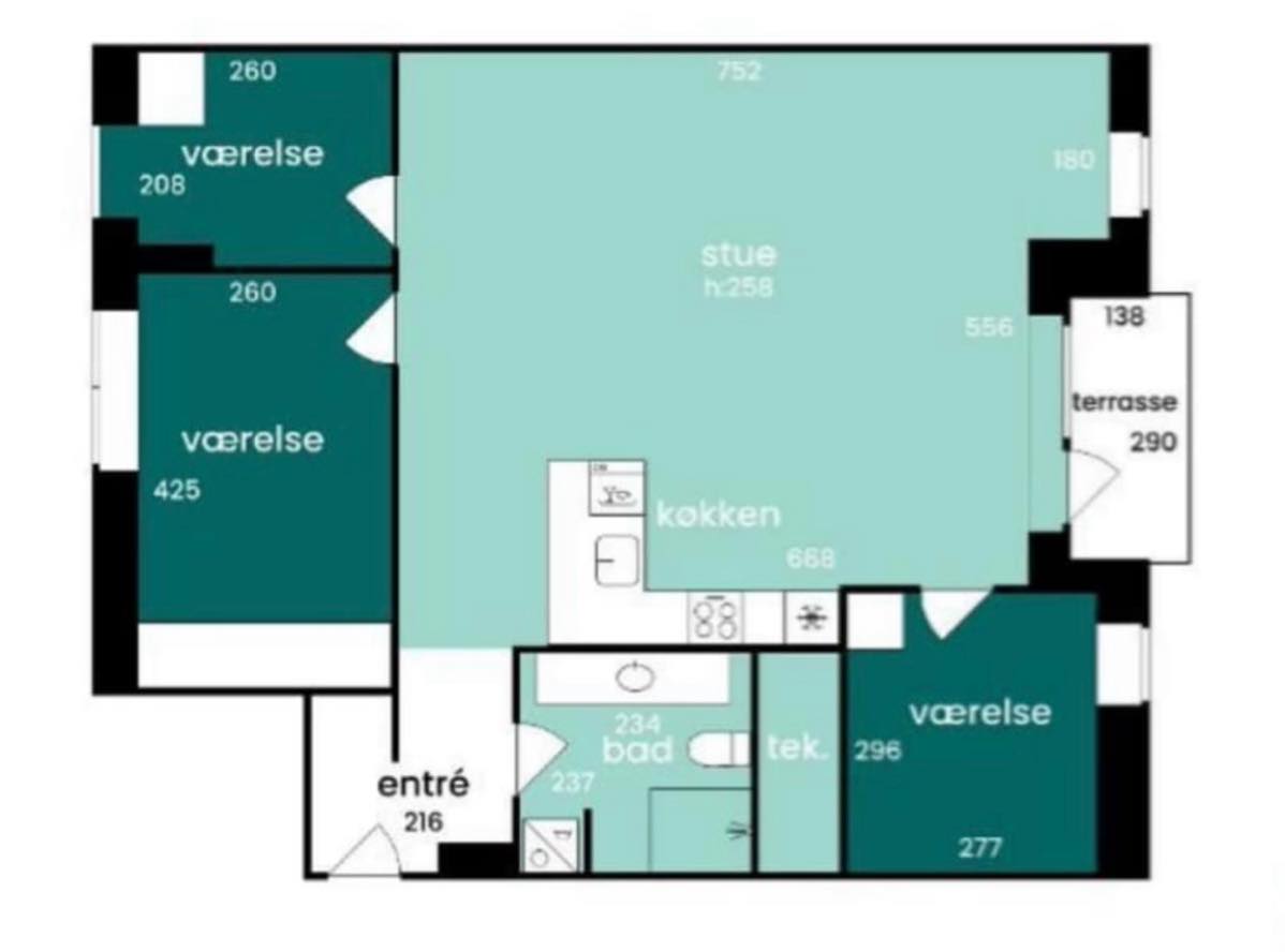 Maling af 100 m2 lejlighed