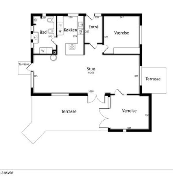 Fugning og maling i stuen