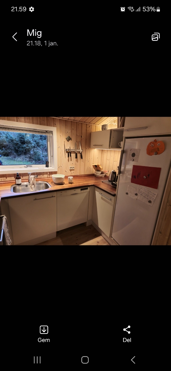 Ny bordplade sommerhus