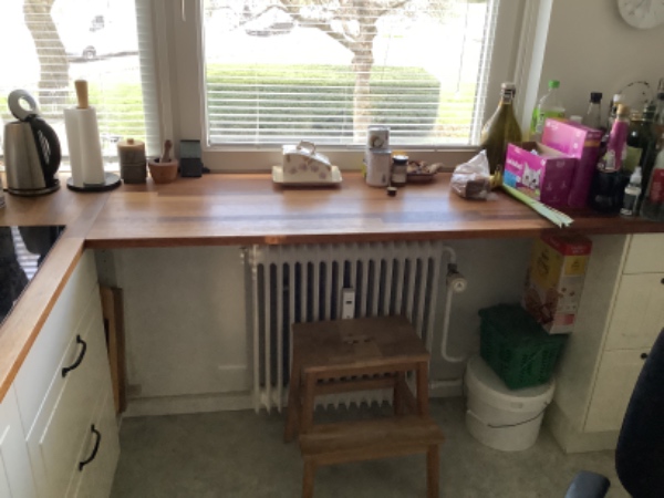 Lakering af køkkenbordplade