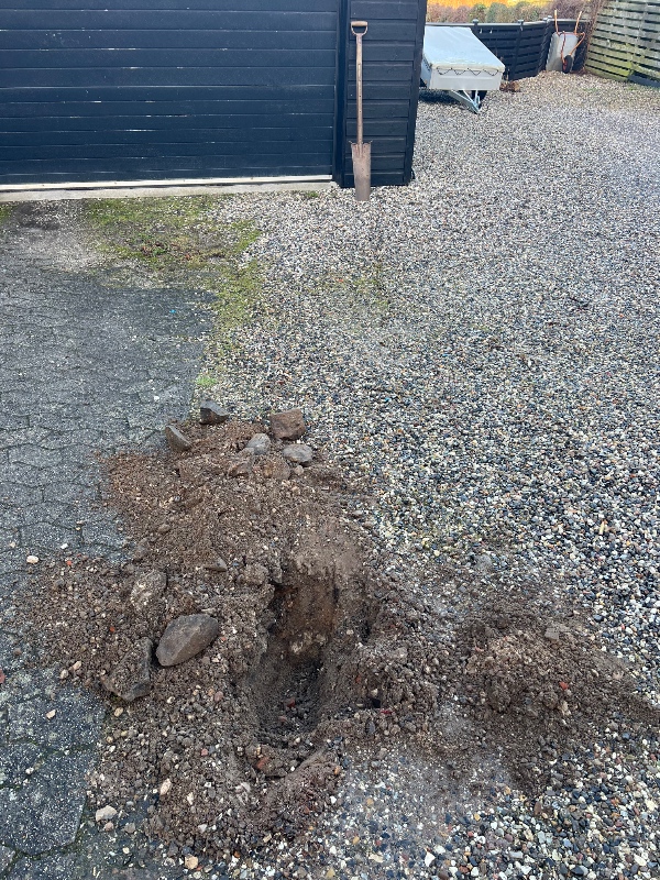 nedgravning til ladekabel